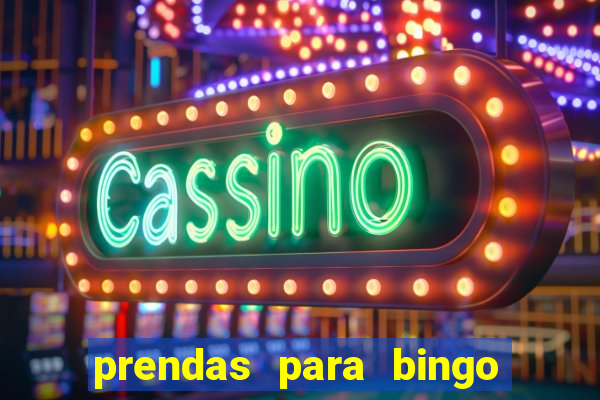 prendas para bingo de natal